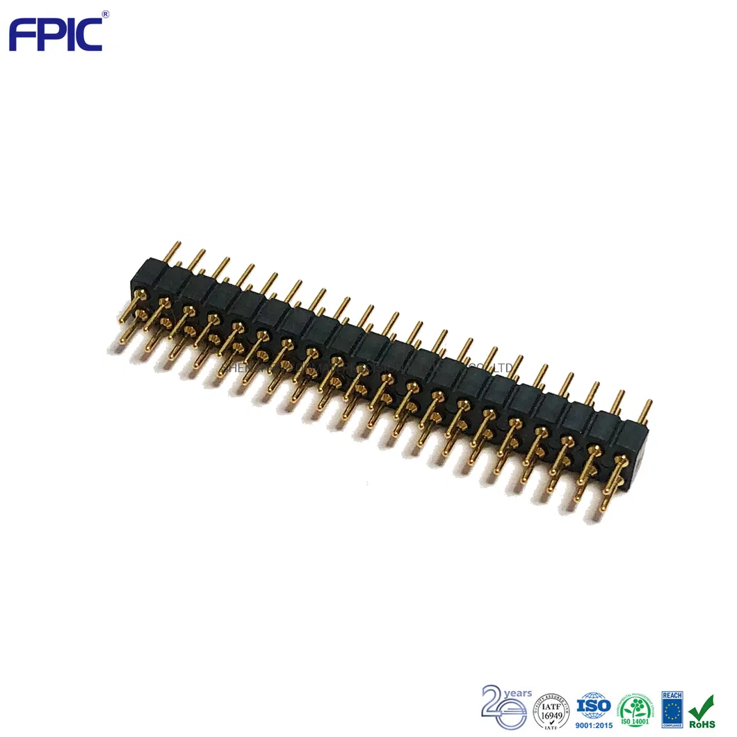 1.27mm 20 Pin PCB Header DIP Type Round Pin Header Pin Connector