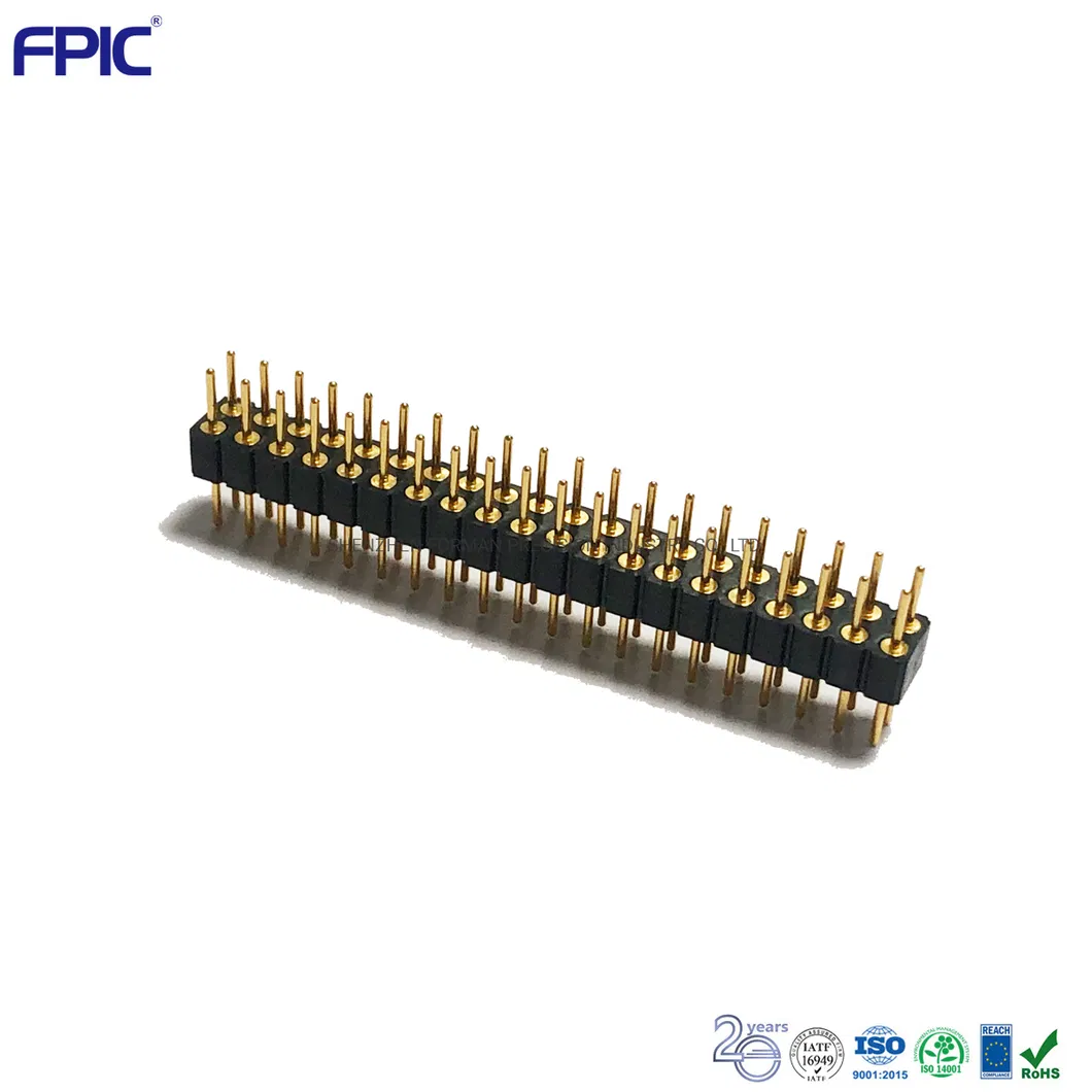 1.27mm 20 Pin PCB Header DIP Type Round Pin Header Pin Connector
