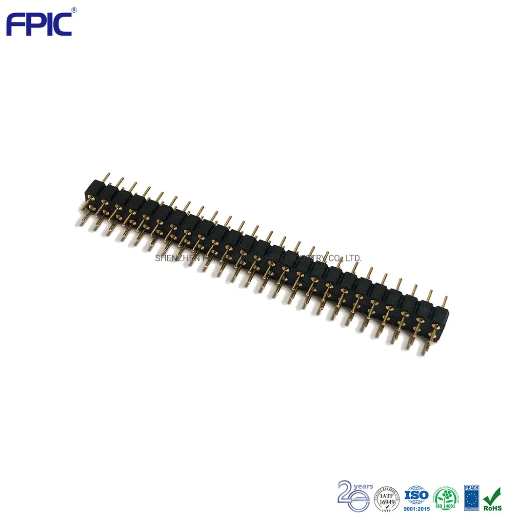 1.27mm 20 Pin PCB Header DIP Type Round Pin Header Pin Connector