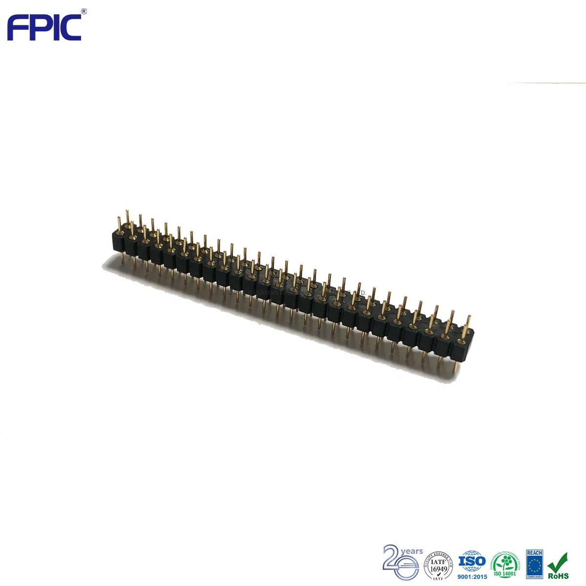 1.27mm 20 Pin PCB Header DIP Type Round Pin Header Pin Connector