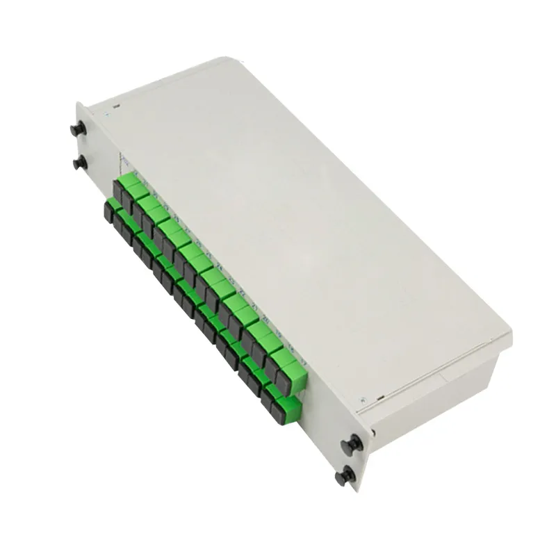 1 32 Splitter Cassette Box Inserting Type Sc APC Upc FTTH 32 Way Fiber Optic Splitter