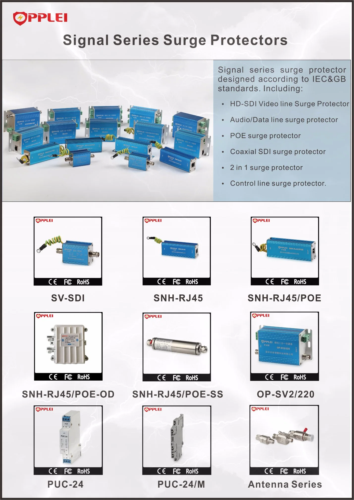 100MHz RJ45 Interface Network Surge Arrester