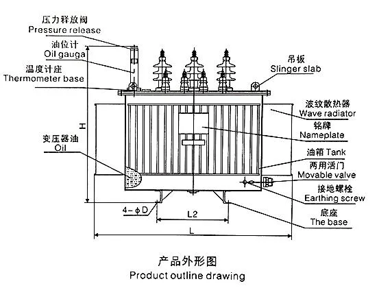 110kv 121kv 132kv Oil-Immersed High Voltage Power Transformer