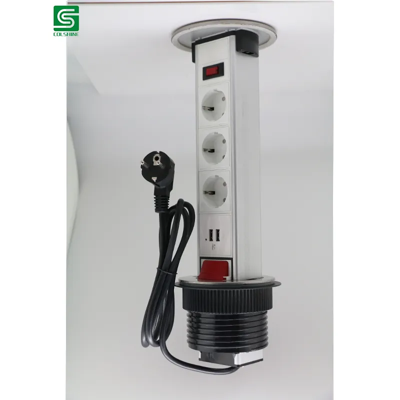 120V USB Table Pop Smart Desk Top Electrical Socket for Germany