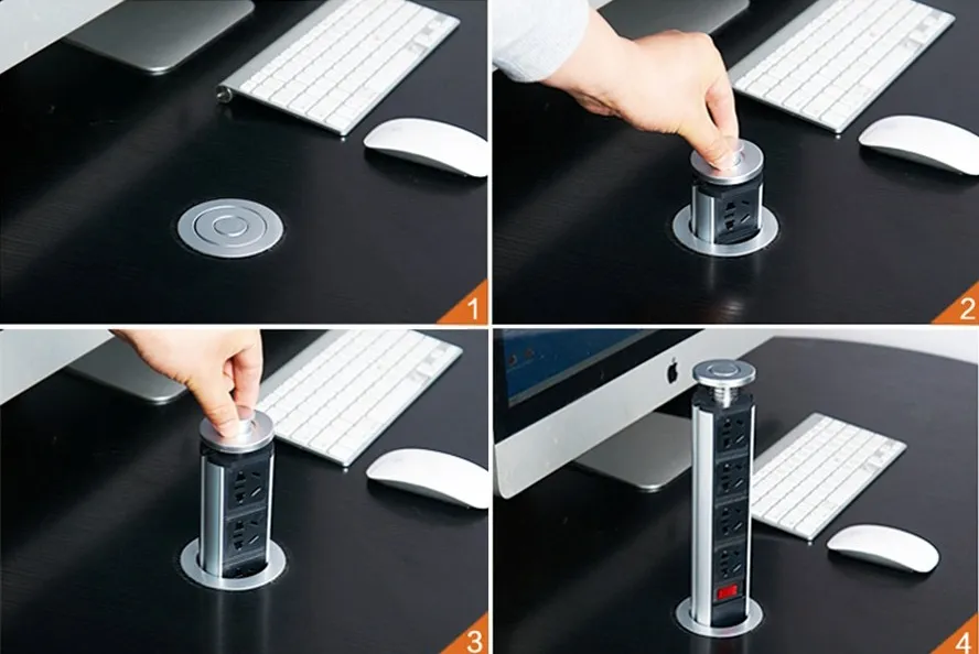 120V USB Table Pop Smart Desk Top Electrical Socket for Germany