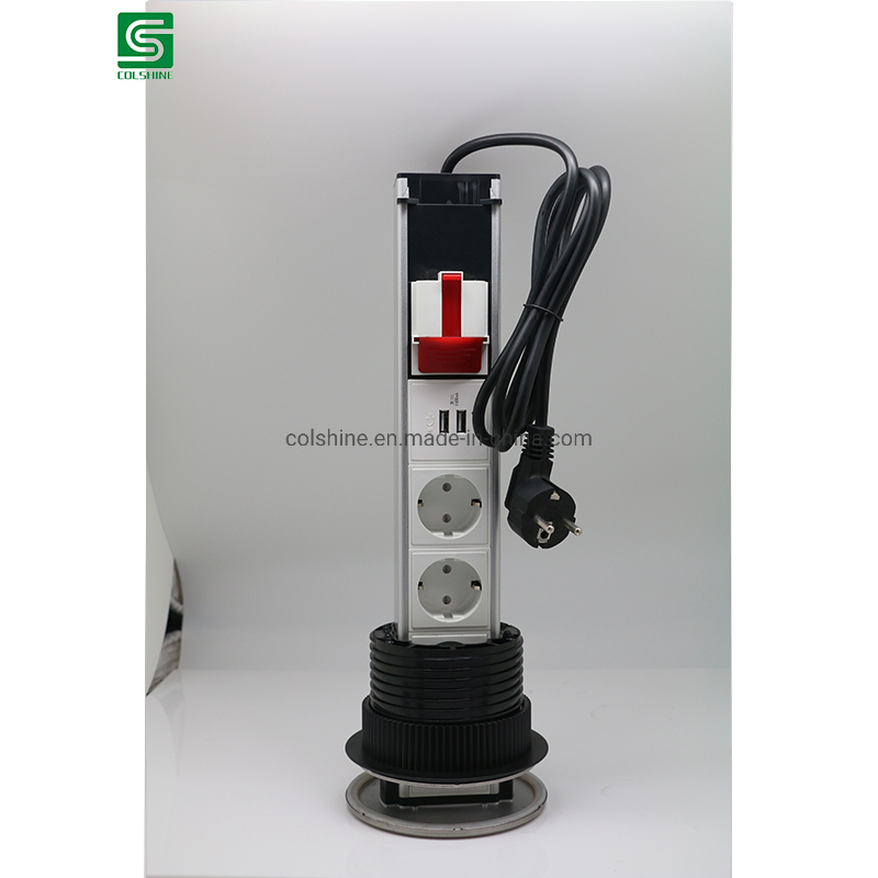 120V USB Table Pop Smart Desk Top Electrical Socket for Germany