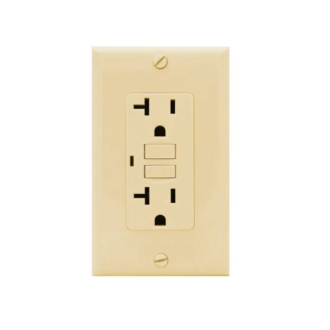 125V 20A 60Hz Self Test GFCI Wall Socket with UL Certificate E320934