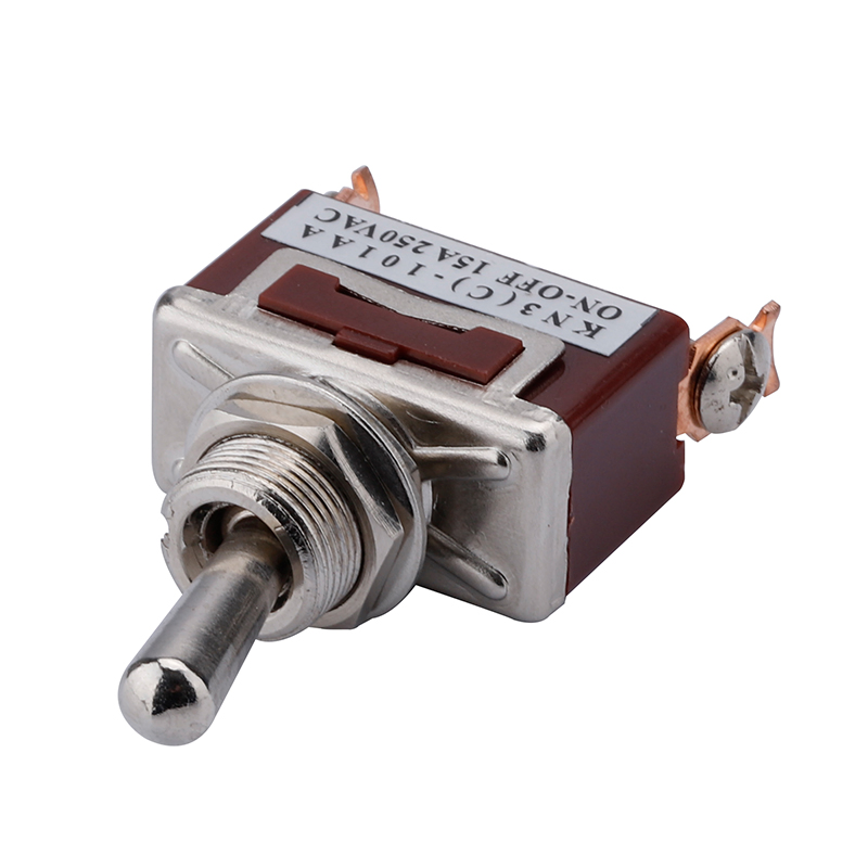 12mm on-off Latching 2 Positions Dpdt Double Pole Double Throw 2 Pin 15A 250VAC Car Toggle Switch