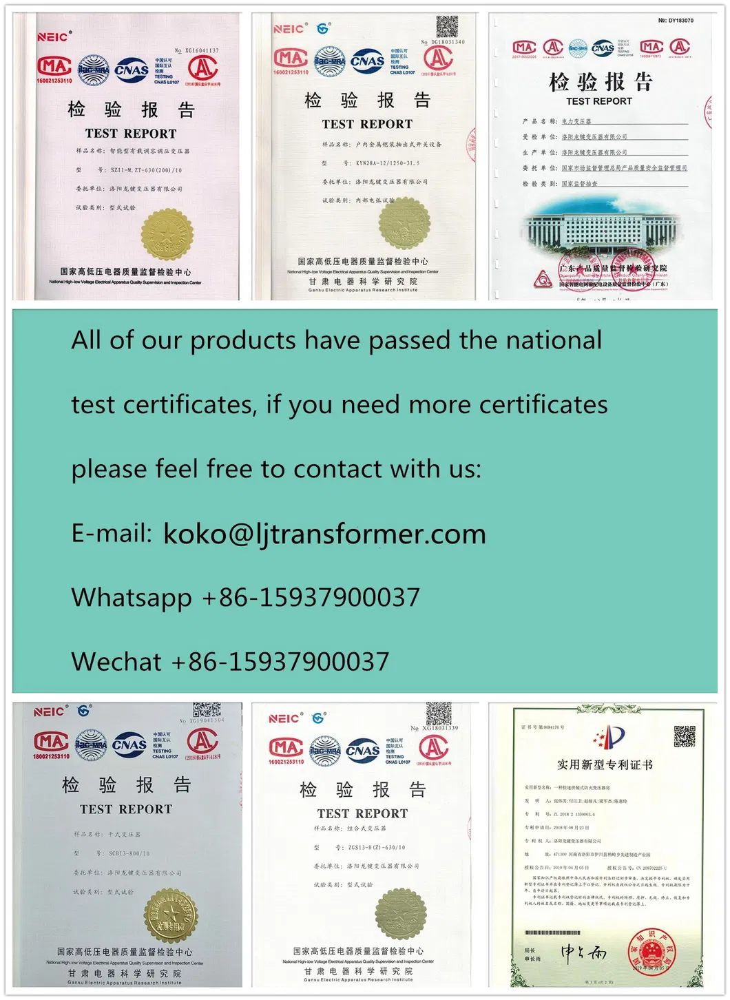 15kv Distribution Transformer Oil Immersed Step up Electric Transformer 2mva