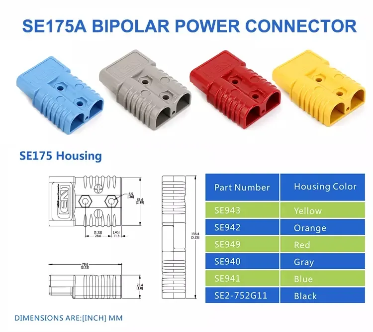 175A Anderson Style Forklift Connector / Forklift Charger Connector / Battery Quick Plug