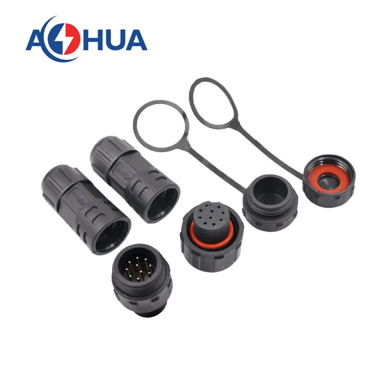 2 3 4 5 6 7 8 9 10 Pin Aohua IP67 Power Waterproof Circular Auto Wire Connector