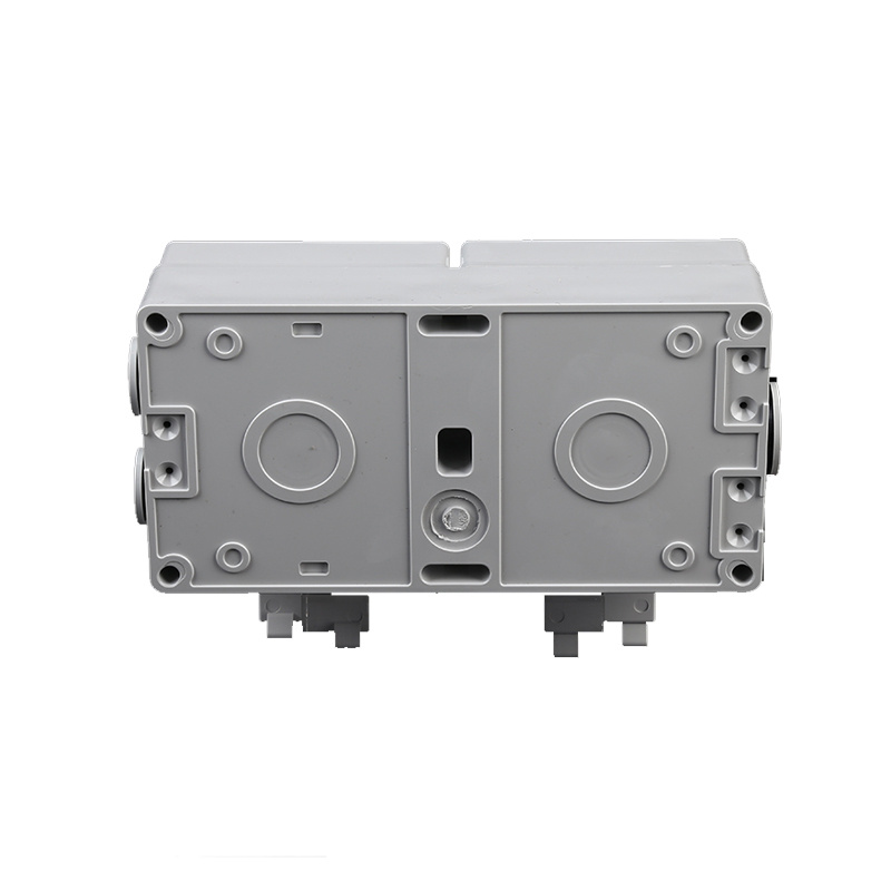 2 Gang IEC60884 Schuko IP66 Outdoor Weatherproof Wall Socket