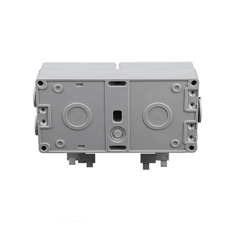 2 Gang IEC60884 Schuko IP66 Outdoor Weatherproof Wall Socket