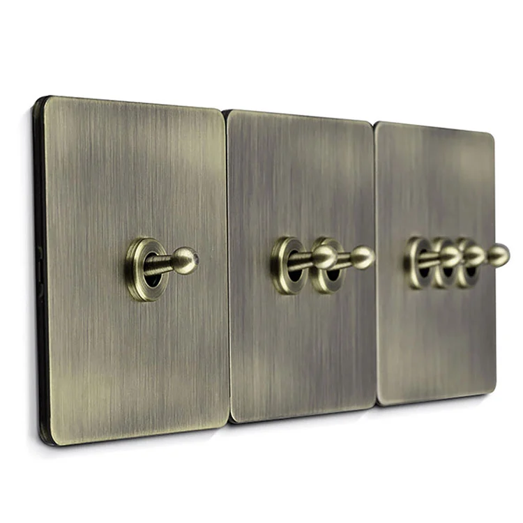 Why Are Gold Metal Copper Retro Wall Switch Brass Toggle Switches So Popular in Modern Farmhouse Decor