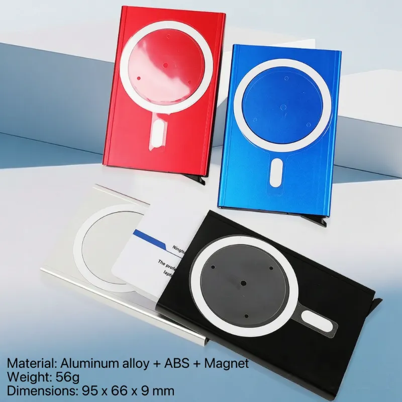 Can a Magnetic Aluminum Auto Pop-Up Card Holder Block Wireless Charging Interference on My Phone