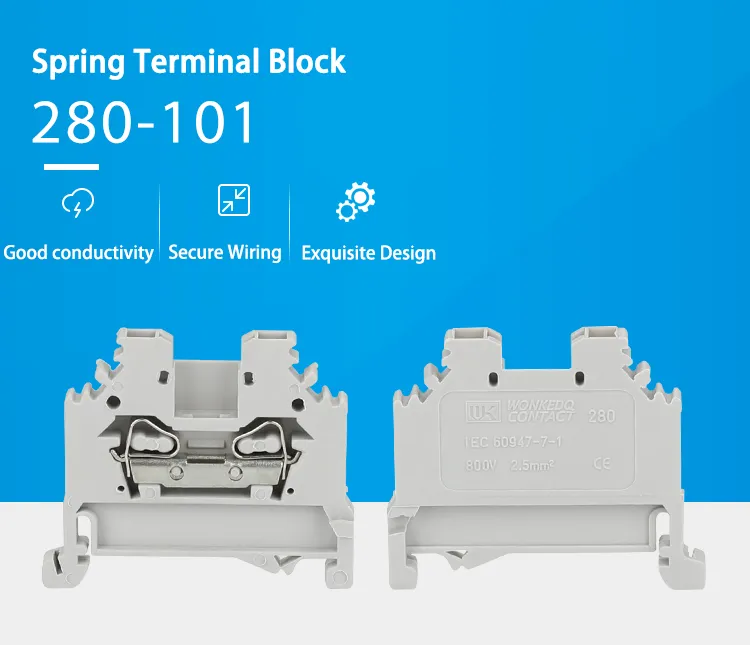 280-101 Universal 2.5mm Spring Terminal Blocks