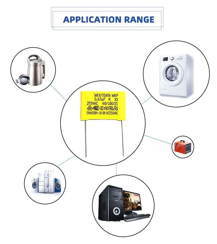 280VAC X2 Safety Capacitance China Wholesale Capacitor 104j 100NF 250V 104K Film Capacitors