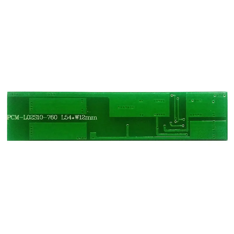 2s 8A PCM BMS for 7.2V 7.4V Li-ion/Lithium/ Li-Polymer 6V 6.4V LiFePO4 Battery Pack Size L54*W12*T2.5mm (PCM-L02S10-760)