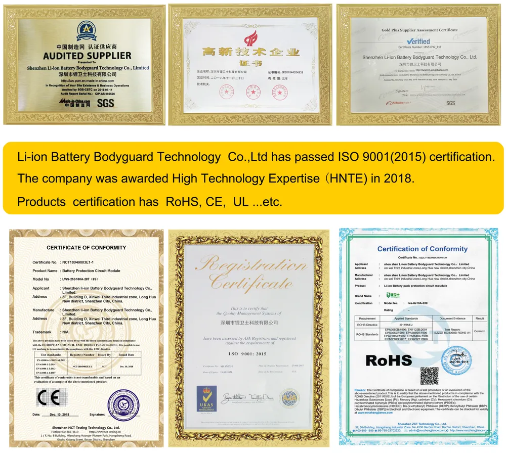 3.7V 1s Battery Management System 5A