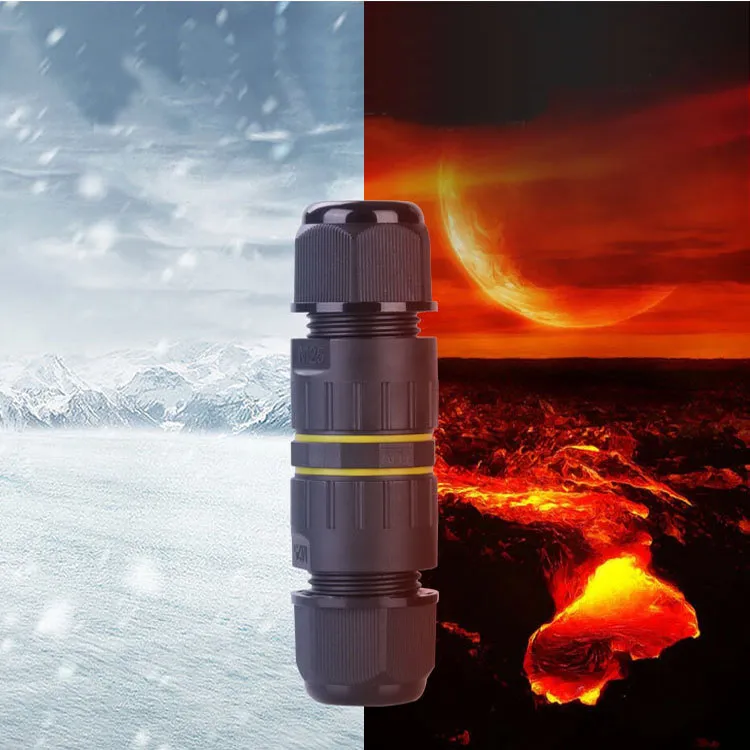 3 Pin Screwless Waterproof LED Outdoor Lighting Connector IP68 Waterproof 5-12mm/10-14mm Electrical Cable Junction Box