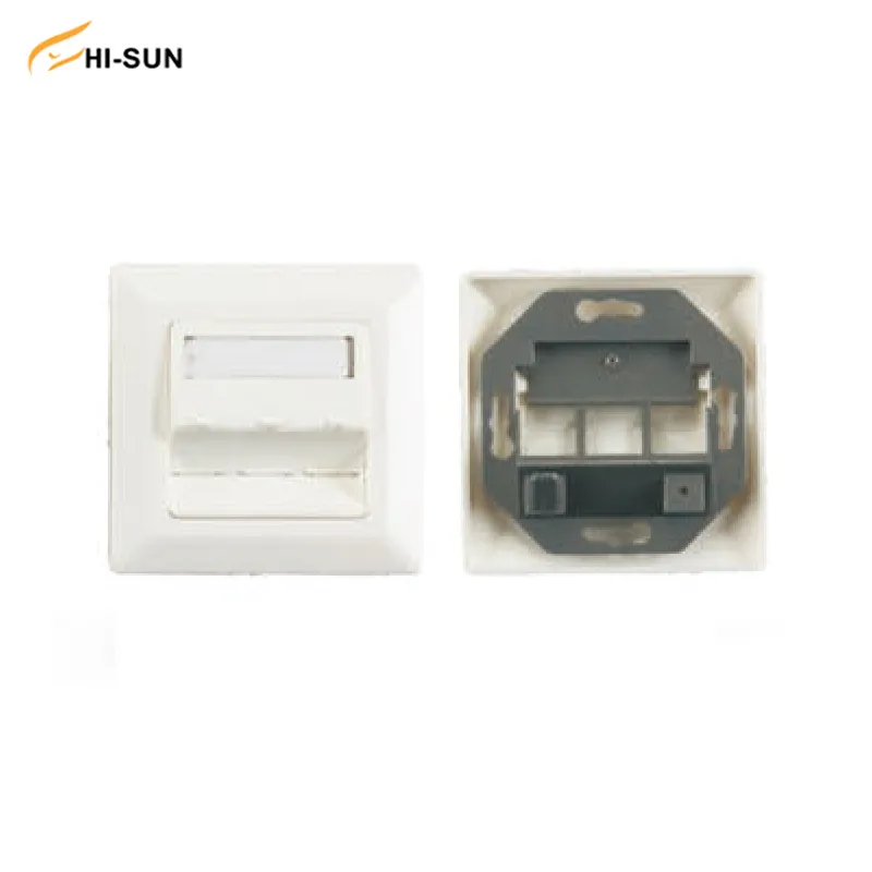 3 Ports STP Germany RJ45 Face Plate 80X80mm