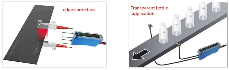 30*500mm Through Beam Reflection Array Fiber Optic Sensors