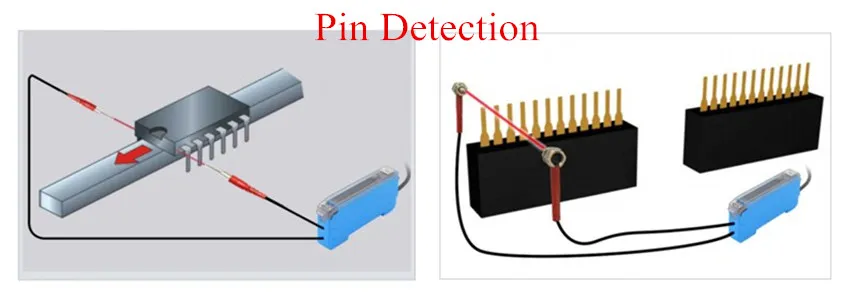 30*500mm Through Beam Reflection Array Fiber Optic Sensors