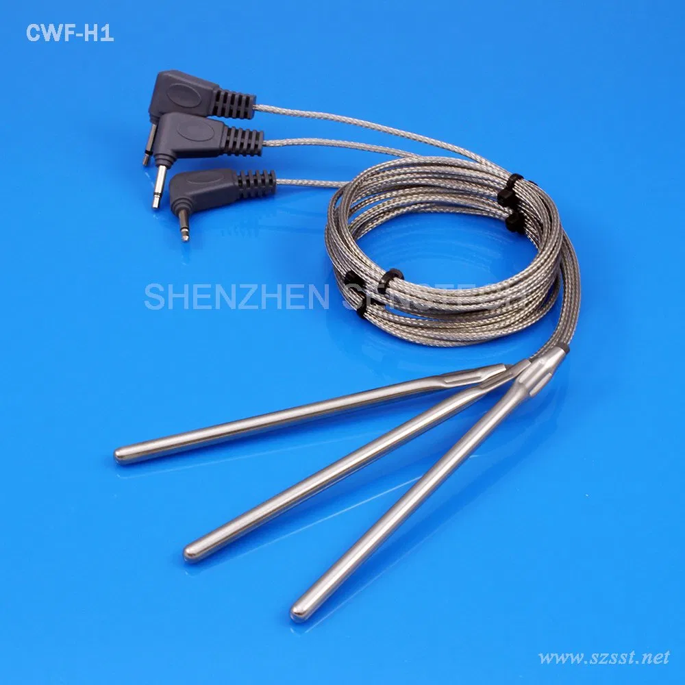 3PCS 350c Cable Bent 3.5mm Plug BBQ Temperature Probe