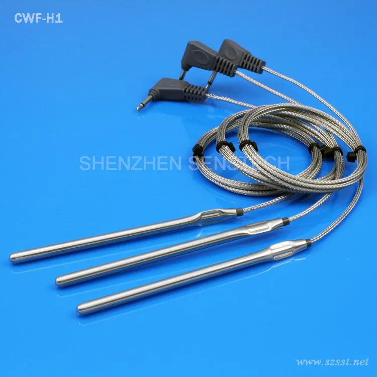 3PCS 350c Cable Bent 3.5mm Plug BBQ Temperature Probe