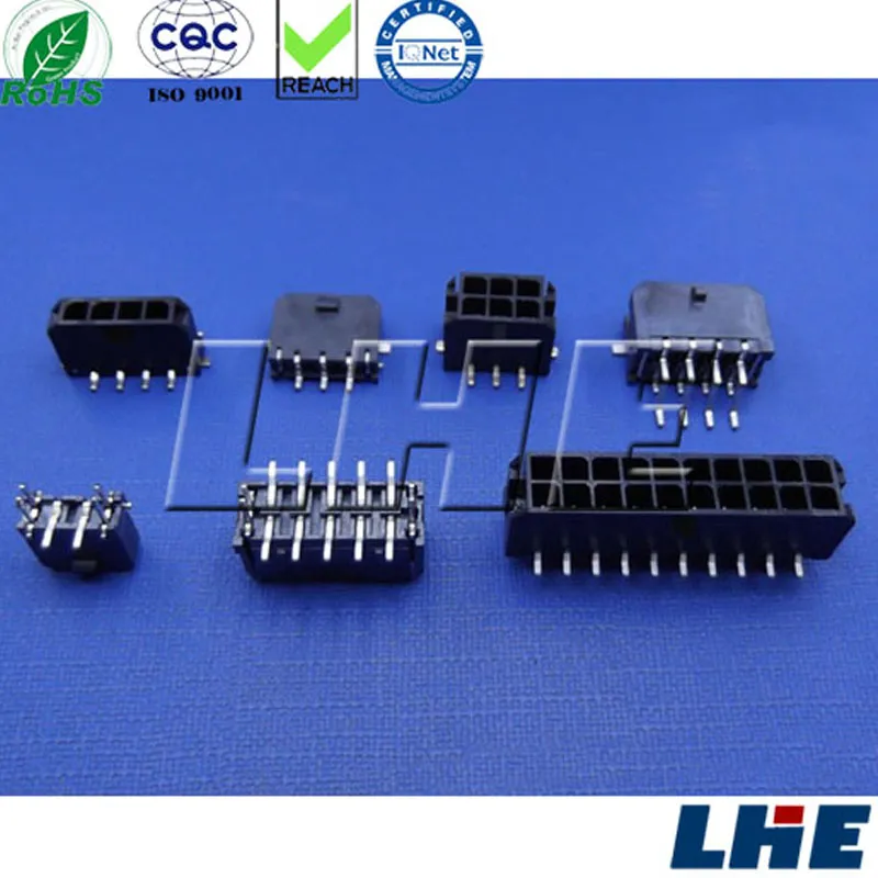 43045-0206 DIP Lightning 2 Pin Connector of PBT-GF10