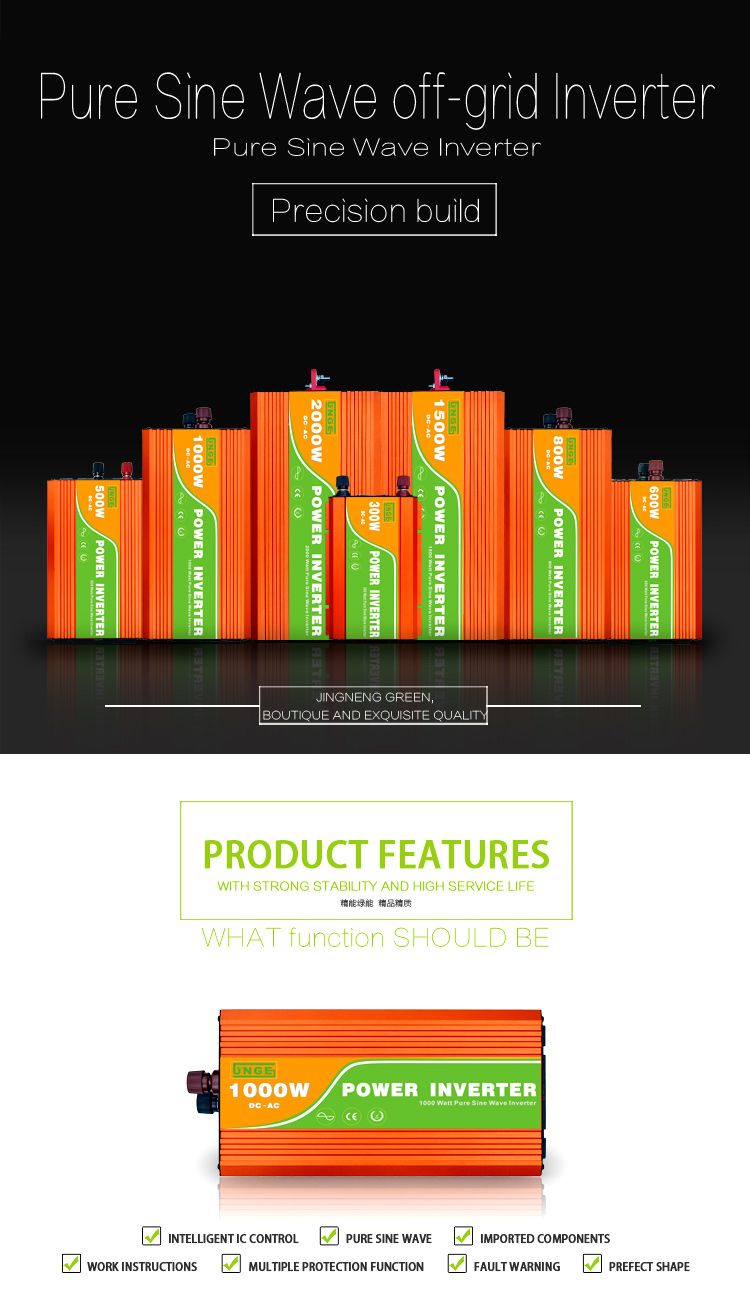 5000 Watt  12V/24V/48V DC to AC 110V/220V/230V Pure Sine Wave Solar Power Inverter