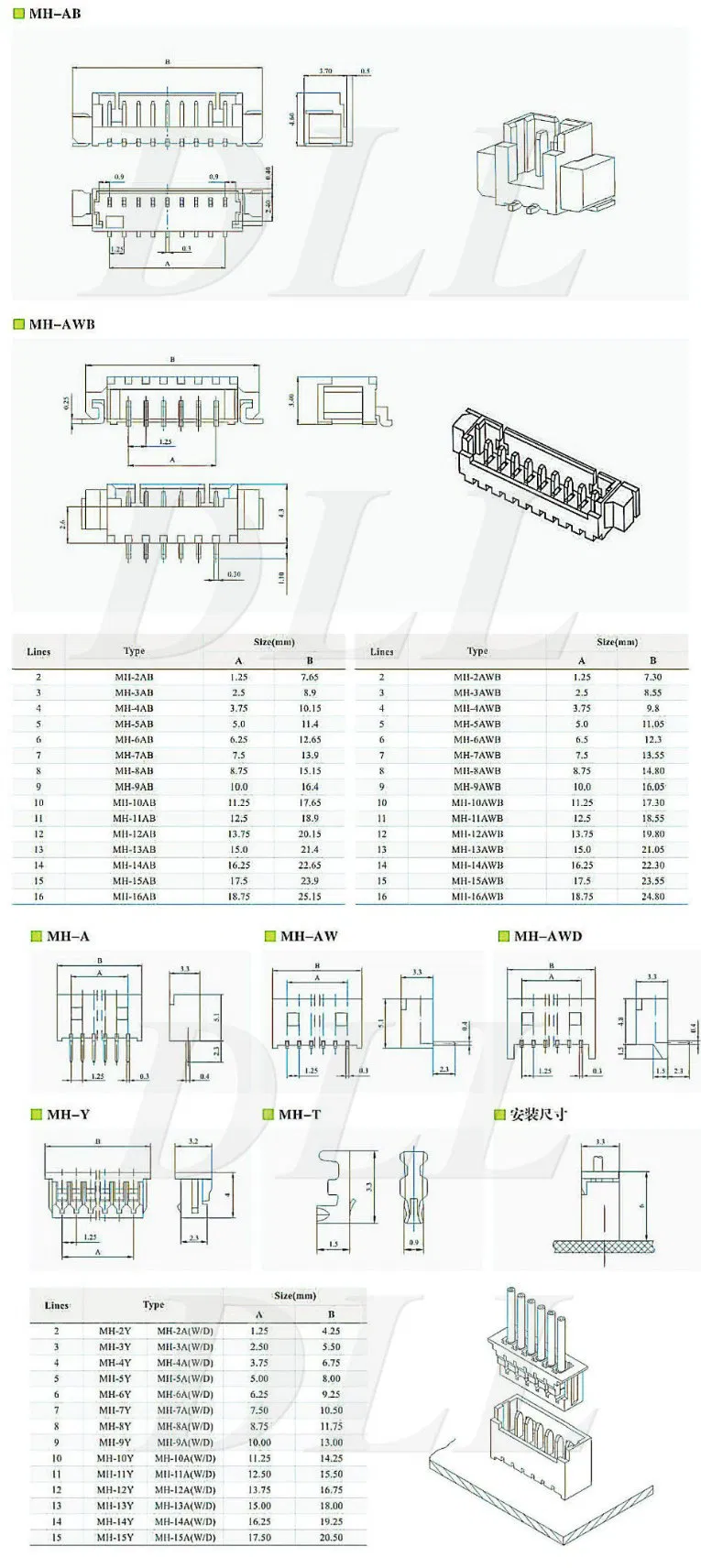51021 51021-0800 51021-0900 51021-1000 51021-1100 51021-1200 51021-1300 Equivalent Molex Wire to Board Housing Connector
