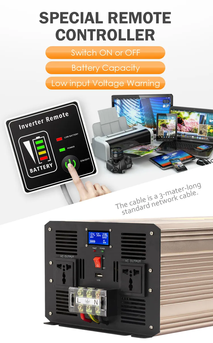6000va 12V/24V/48V DC to AC 110V/230V High Frequency Inverter