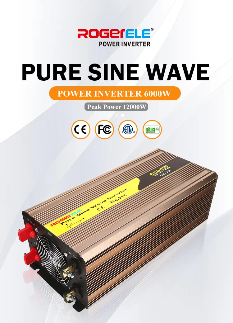 6000va 12V/24V/48V DC to AC 110V/230V High Frequency Inverter