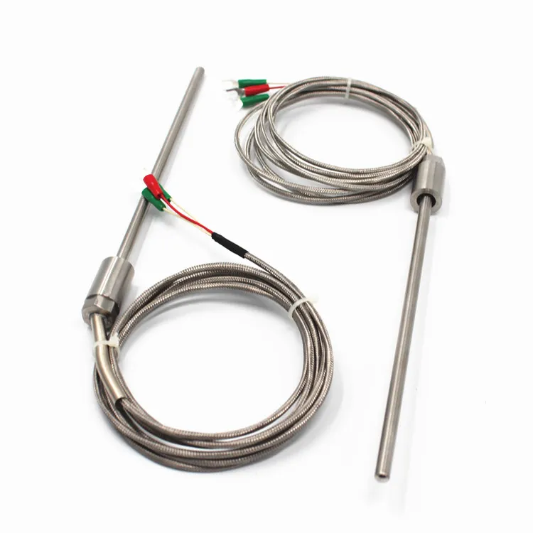 6X50 mm SS304 Probe 2m Glassfiber Cable Wzp-291 PT100 Rtd Sensor