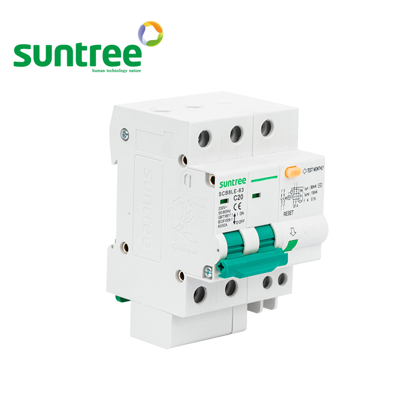 AC Earth Leakage Circuit Breaker Device Single Phase C Curve 20AMP ELCB/RCCB/RCD/MCB Price