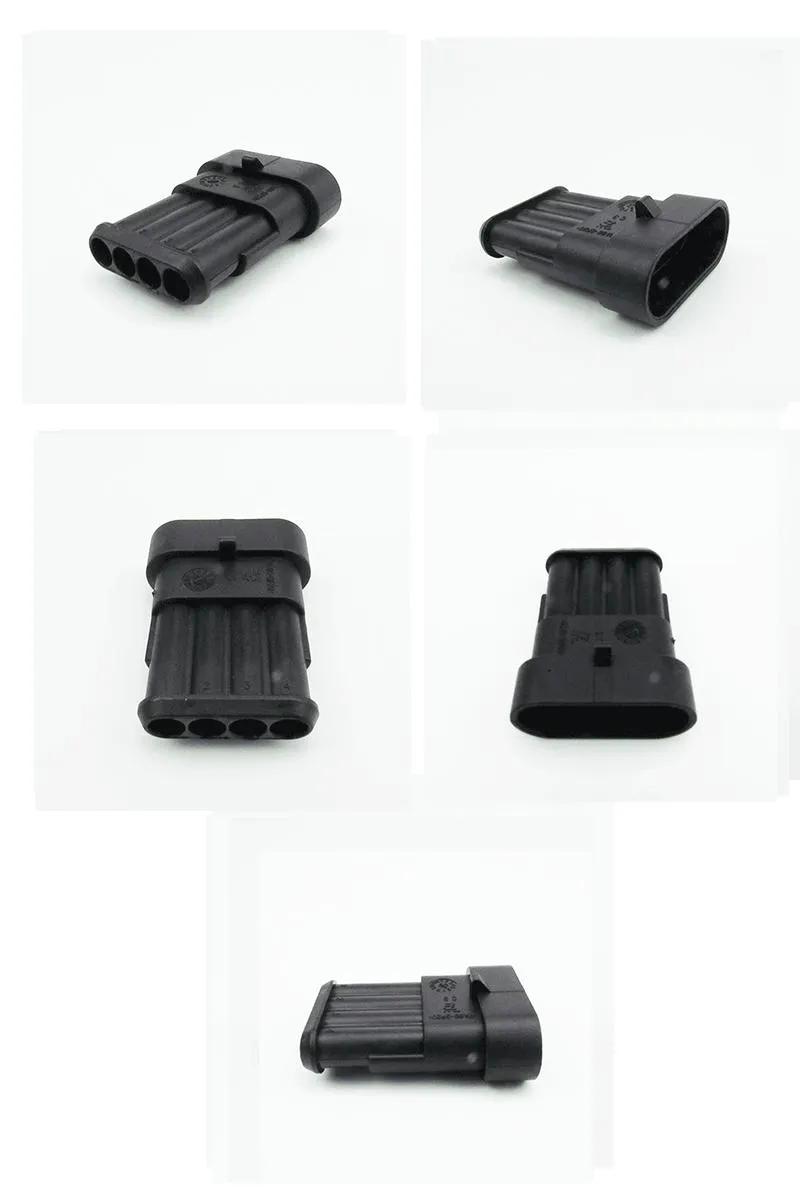 AMP Superseal Waterproof 4pin 282106-1 Black Color Male Auto Connector