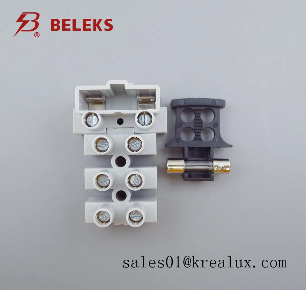 Beleks EU Standard 94-V2 450V Polyamide66 4 Pole Fused Mounting Terminals VDE Ce CQC (FT06-4W/83)
