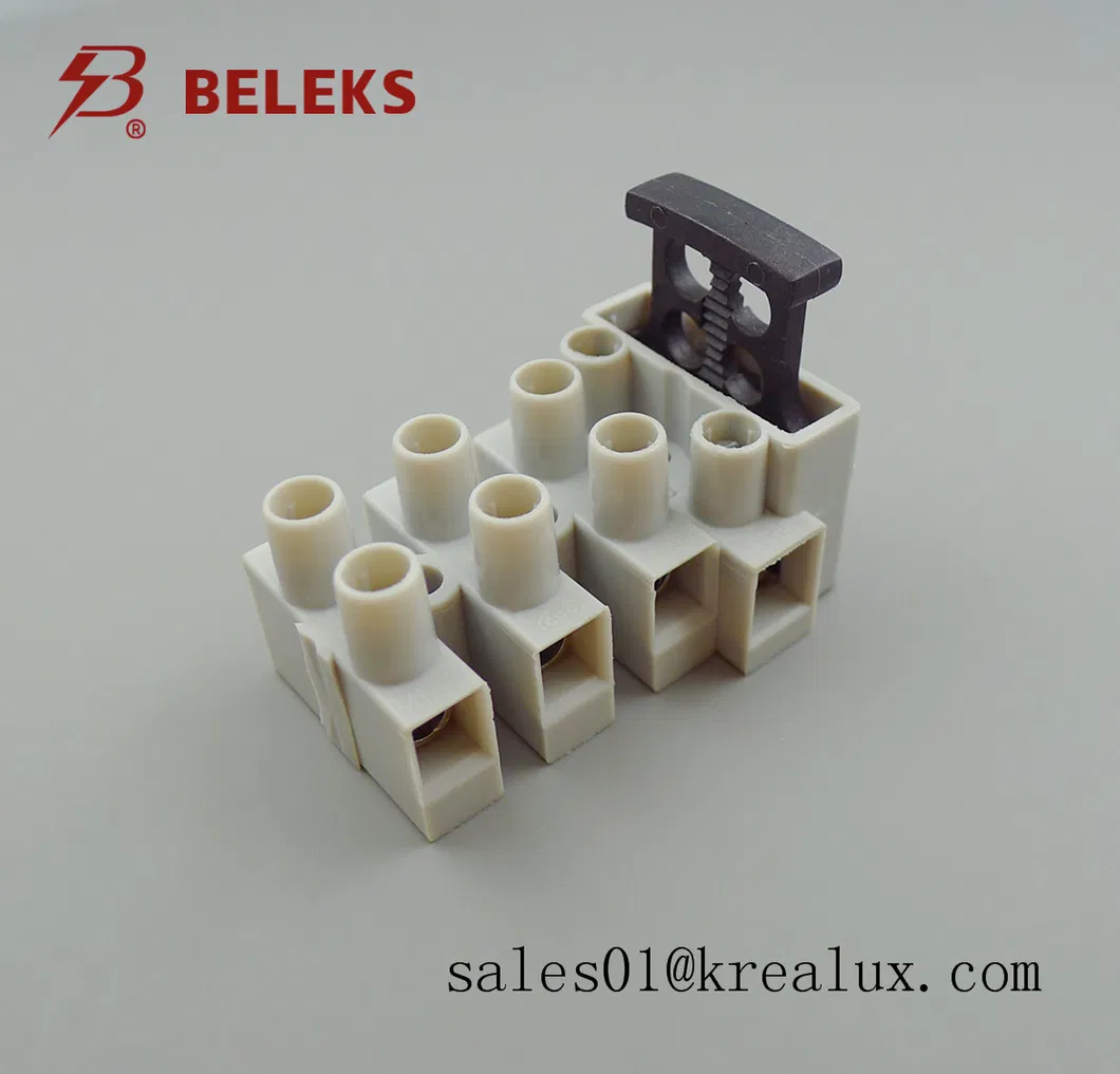 Beleks EU Standard 94-V2 450V Polyamide66 4 Pole Fused Mounting Terminals VDE Ce CQC (FT06-4W/83)