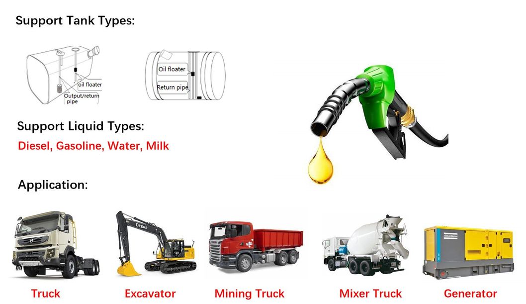 Bluetooth All-in-One Ultrasonic Fuel Level Sensor for Fuel Tank