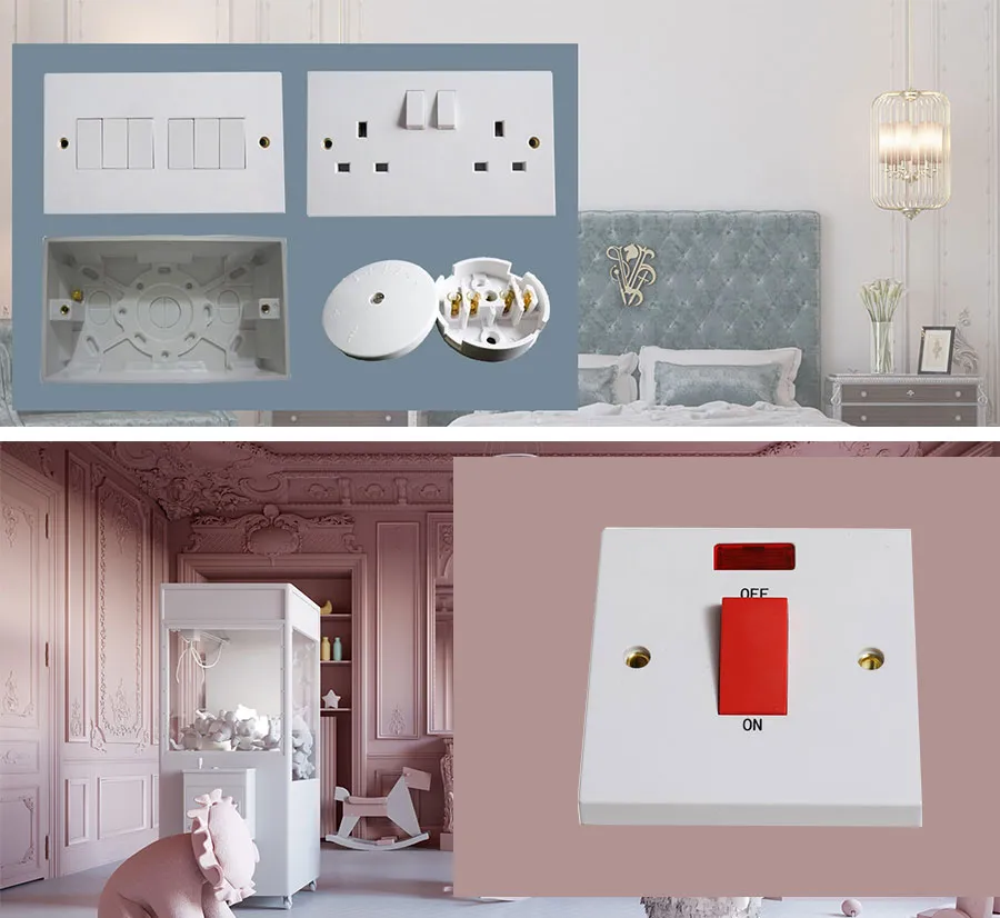 BS 1gang 45A Dp Electrical Light Wall Switch with Neon