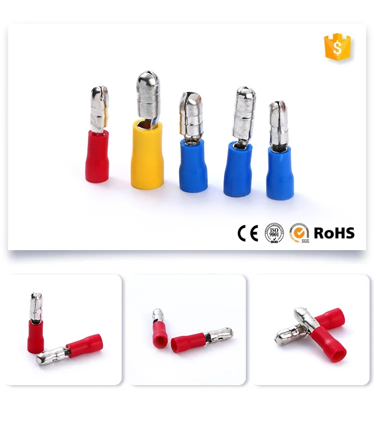 Ce Approved Blue AWG16-14 Insulated Butt Male Disconnects