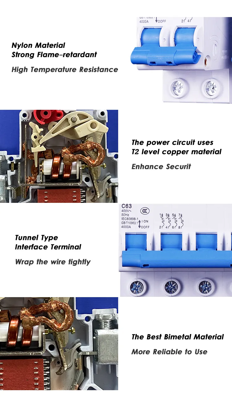 China Fato Factory Produced All Kinds of MCB Dz47-100h Electronic Safety Mini Circuit Breaker