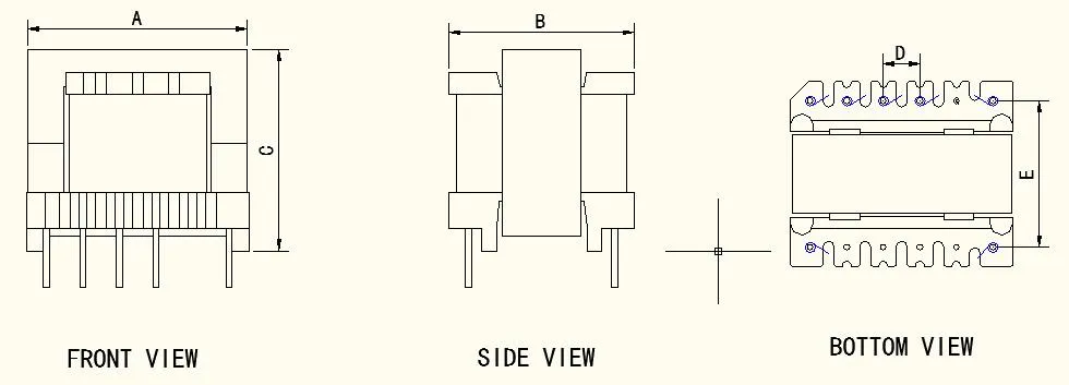 Chinese Manufacturer Ee30 High Frequency Electronic Power Supply Transformer for Audible Signaling