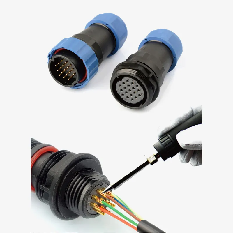 Circular IP68 Connector Waterproof Aviation Plug Socket Terminal Block