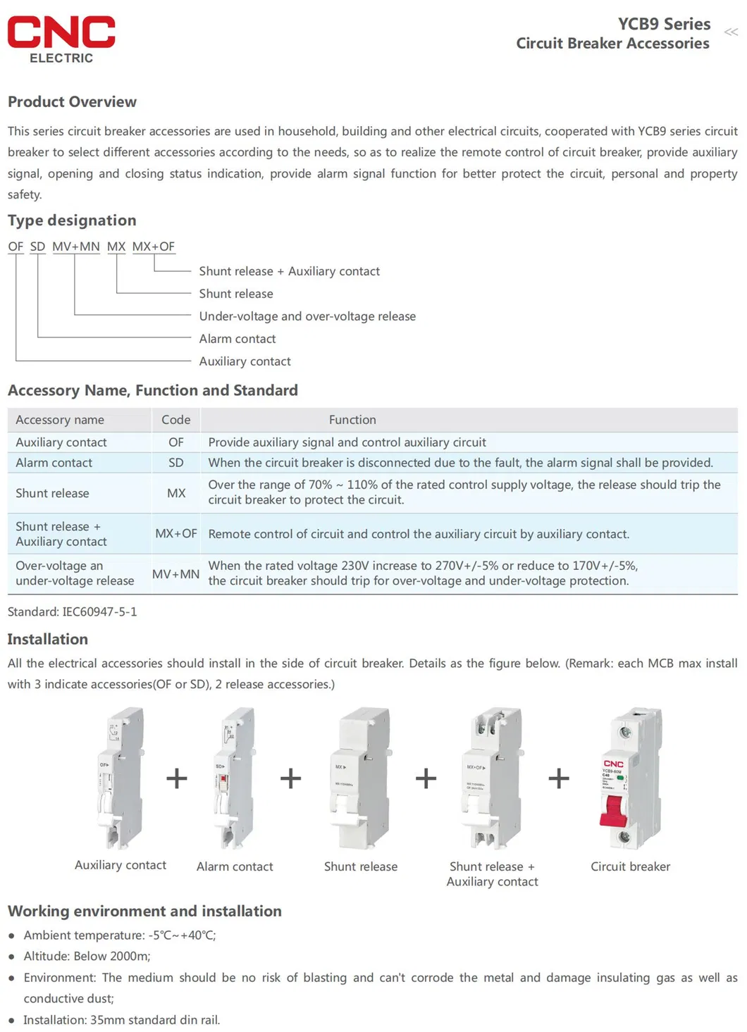 CNC Professional Factory AC MCB Circuit Breaker Circuit Breaker MCB 4p 220V Circuit Breaker AC MCB 100A