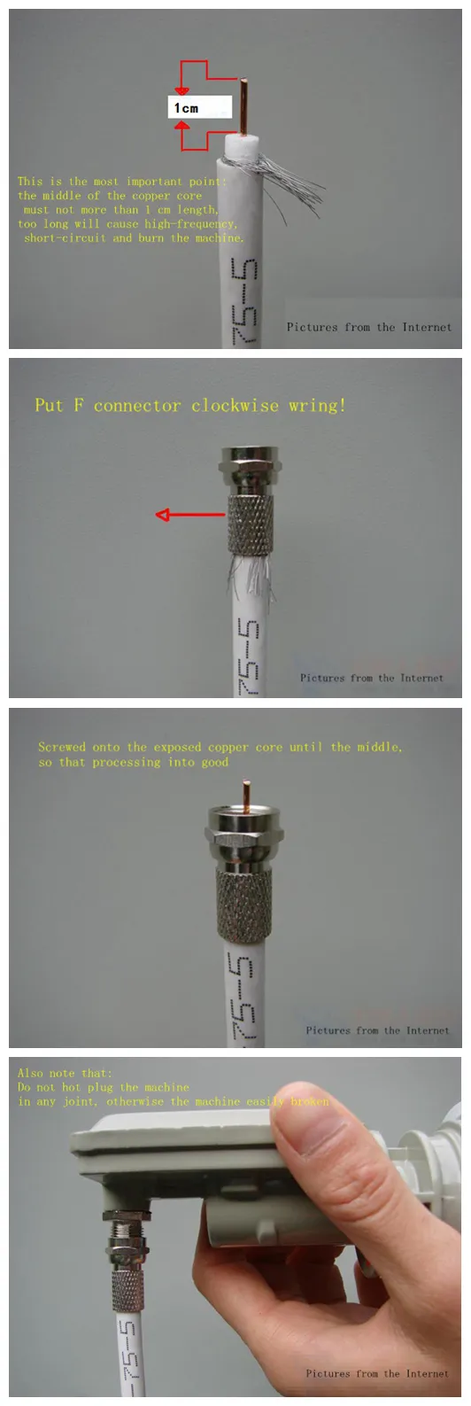 Coaxial RCA BNC Male Rg 3 Female F Connector