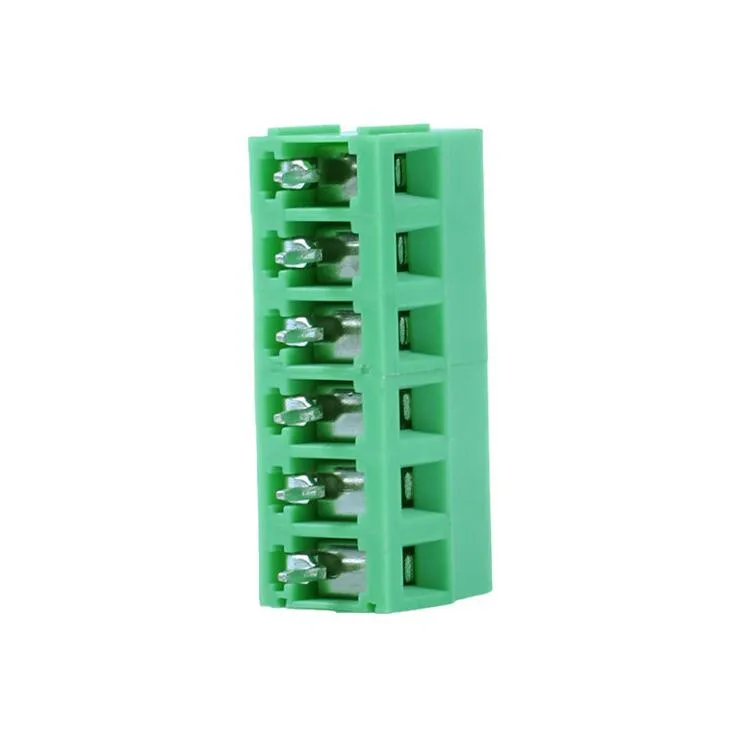 Connector Green Color 5.08mm Pitch 6 Ways Screw Terminal Block