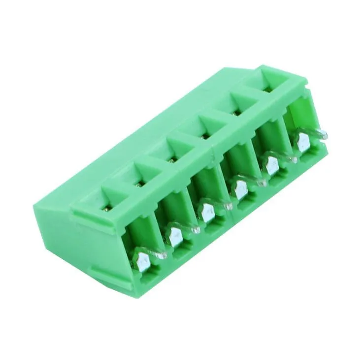 Connector Green Color 5.08mm Pitch 6 Ways Screw Terminal Block