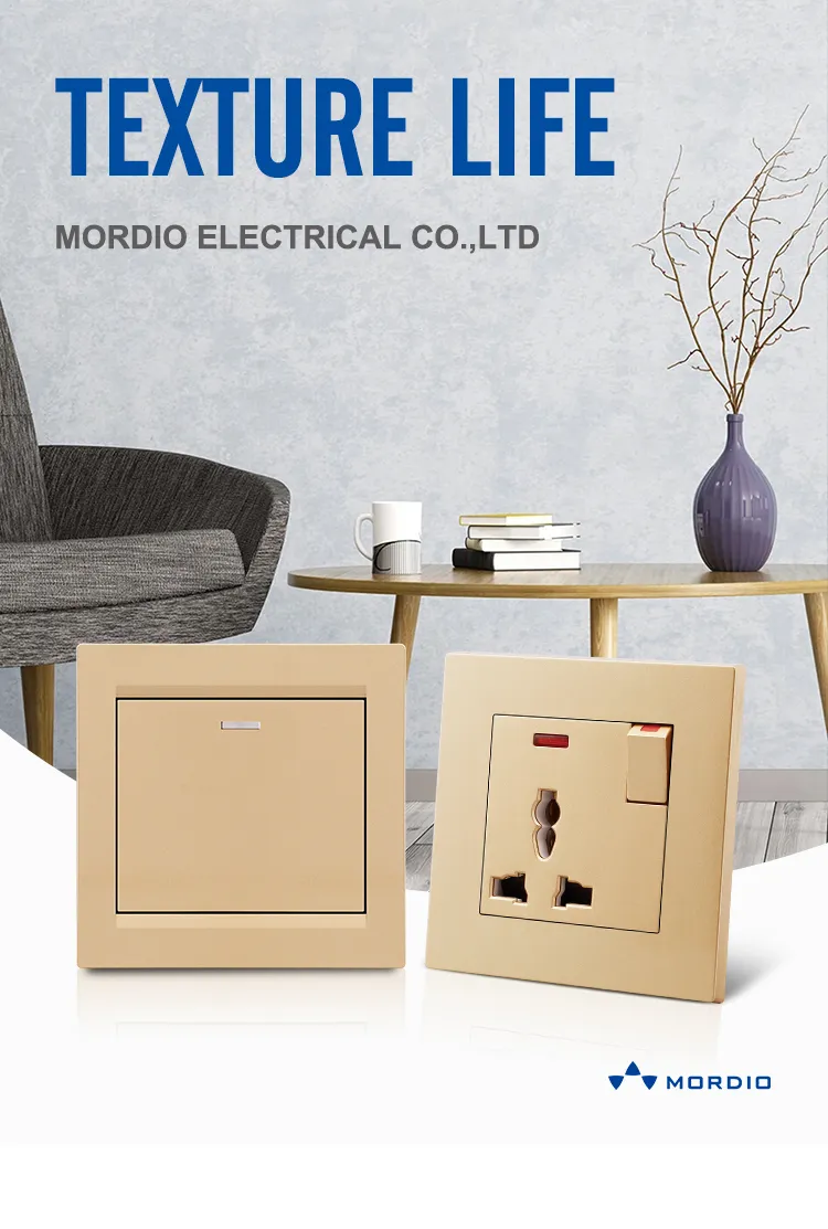 Custom British Brushed Wall Light 1 Gang 1 Way Switch